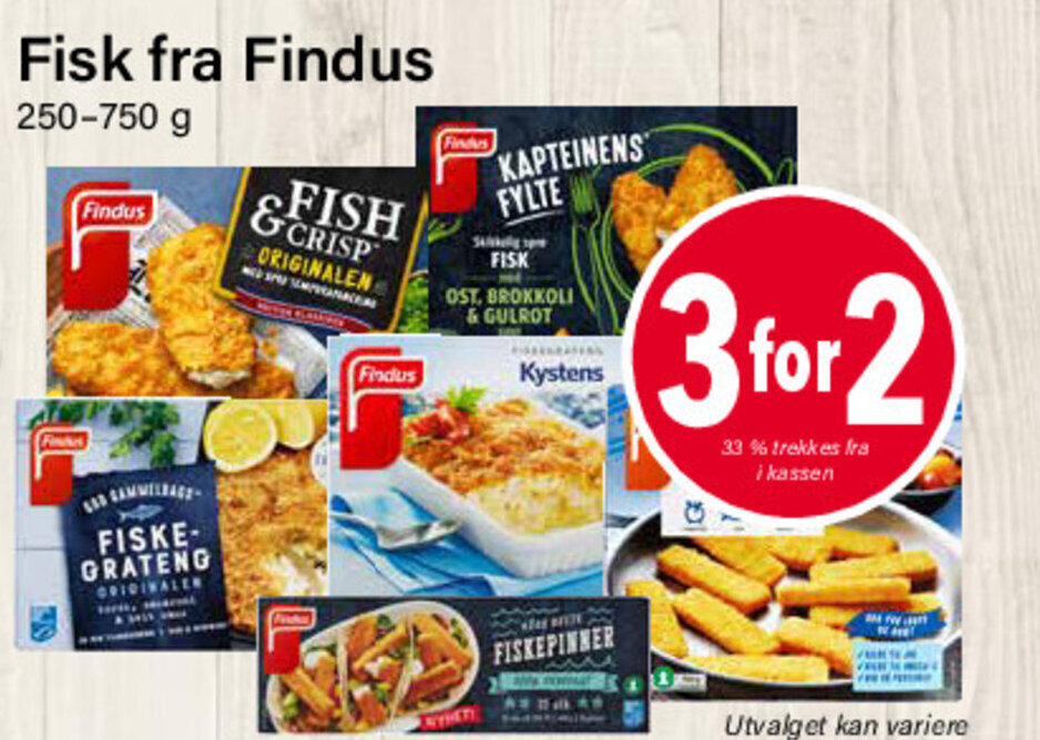 Nærbutikken Fisk fra Findus 250-750 g tilbud