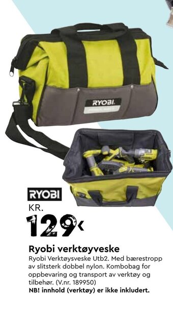 Mekk Ryobi verktøyveske tilbud