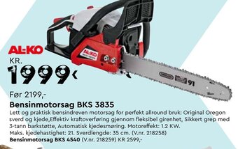 Mekk AL-KO Bensinmotorsag BKS 3835 tilbud