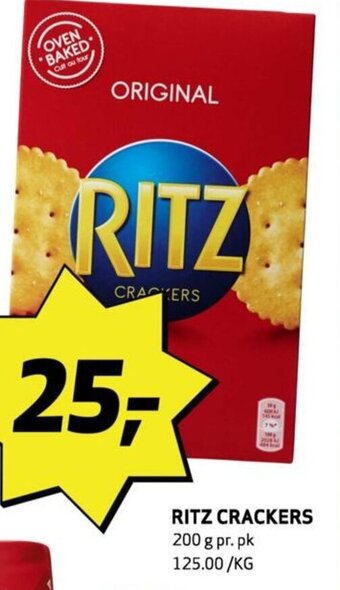Bunnpris RITZ CRACKERS tilbud
