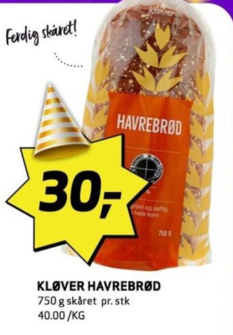 Bunnpris KLØVER HAVREBRØD tilbud