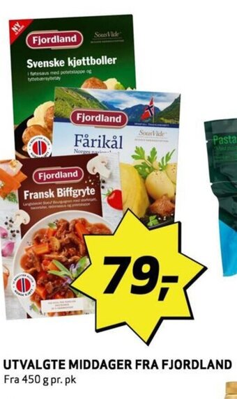 Bunnpris UTVALGTE MIDDAGER FRA FJORDLAND tilbud