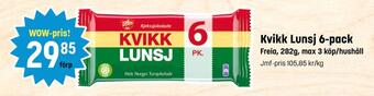 Eurocash Kvikk lunsj 6-pack tilbud