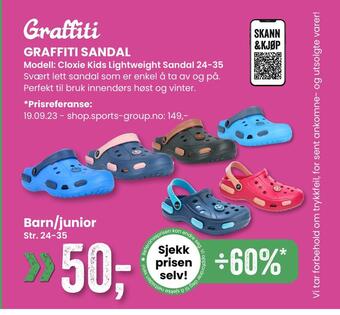 Sport Outlet Graffiti sandal tilbud