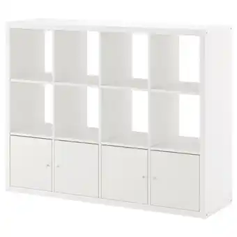 IKEA Kallax hylle med 4 innsatser, hvit, 147x112 cm tilbud