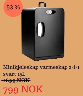 Teknikmagasinet Minikjøleskap varmeskap 2-i-1 svart 15L tilbud