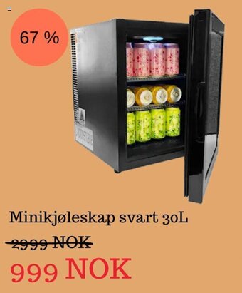 Teknikmagasinet Minikjøleskap svart 30L tilbud