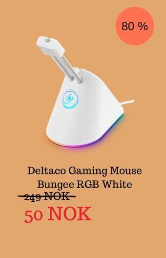 Teknikmagasinet Deltaco Gaming Mouse Bungee RGB White tilbud