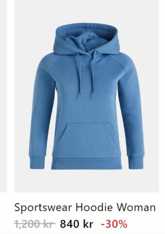 Peak Performance Sportswear Hoodie Woman tilbud