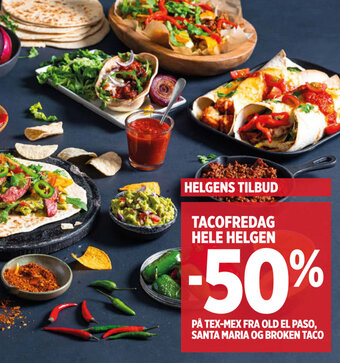 Meny TACOFREDAG HELE HELGEN tilbud