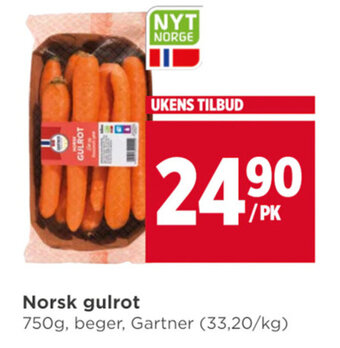 Meny Norsk gulrot tilbud