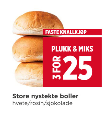 Meny Store nystekte boller tilbud