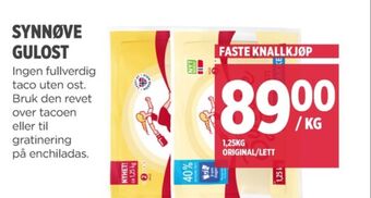 Meny Synnøve finden ost tilbud