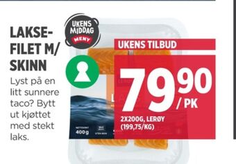 Meny Lerøy laksefilet tilbud