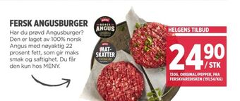 Meny Ukjent burger tilbud