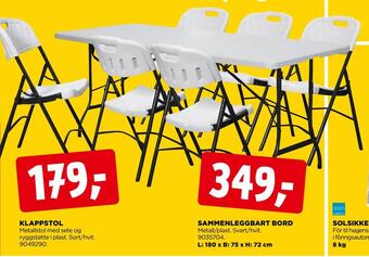 jem & fix Sammenleggbart bord tilbud