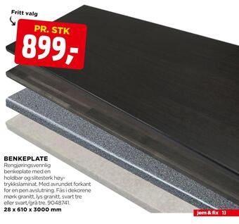 jem & fix Benkeplate tilbud