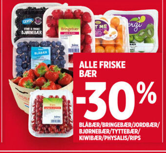 Meny ALLE FRISKE BÆR tilbud