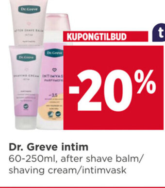 Meny Dr. Greve intim tilbud