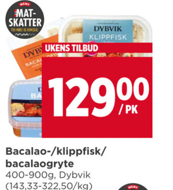 Meny Bacalao-/klippfisk/ bacalaogryte tilbud