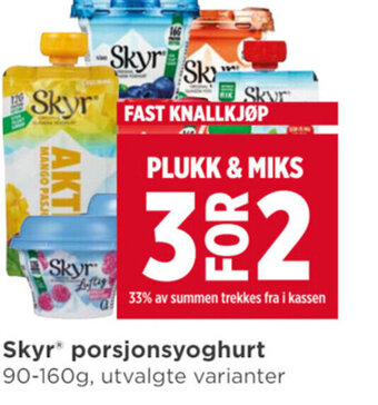 Meny Skyr porsjonsyoghurt tilbud