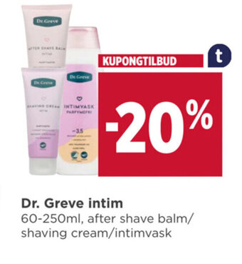 Meny Dr. Greve intim tilbud
