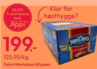 Gigaboks Swiss miss kakao 60 poser tilbud