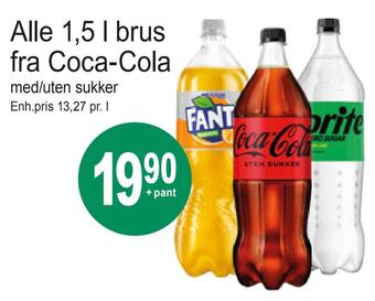 Joker Alle 1,5 l brus fra coca-cola tilbud