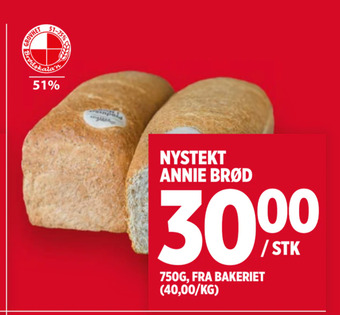 Meny Nystekt annie brød tilbud