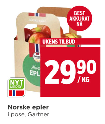 Meny Norske epler tilbud