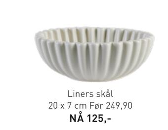 Kid Interiør Liners skål 20 x 7 cm tilbud