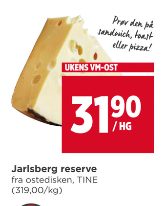 Meny Jarlsberg reserve tilbud