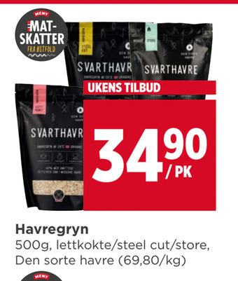 Meny Havregryn tilbud