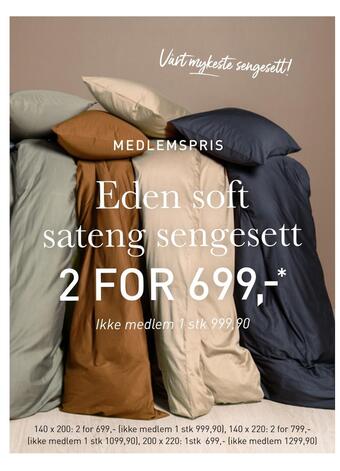 Kid Interiør Eden soft sateng sengesett tilbud