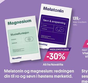 VITA Melatonin og magnesium: redningen din til ro og søvn i høstens mørketid tilbud