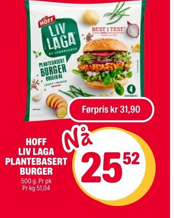 Coop Extra HOFF LIV LAGA PLANTEBASERT BURGER tilbud