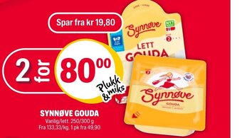 Coop Extra SYNNØVE GOUDA tilbud
