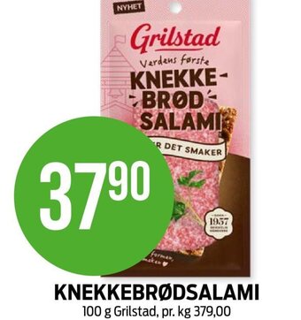 Kiwi KNEKKEBRØDSALAMI 100 g Grilstad tilbud