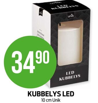 Kiwi KUBBELYS LED 10 cm Unik tilbud