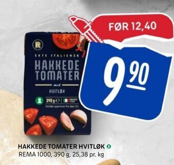 Rema 1000 HAKKEDE TOMATER HVITLØK tilbud