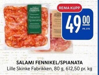 Rema 1000 SALAMI FENNIKEL/SPIANATA tilbud