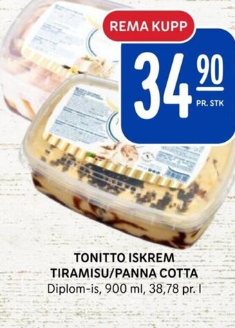 TONITTO ISKREM TIRAMISU/PANNA COTTA