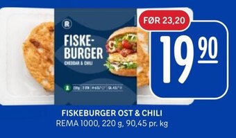 Rema 1000 FISKEBURGER OST & CHILI REMA 1000 tilbud