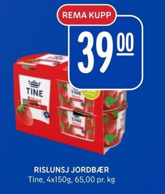 Rema 1000 RISLUNSJ JORDBÆR Tine tilbud