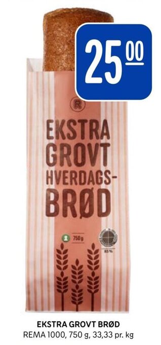 Rema 1000 EKSTRA GROVT BRØD REMA 1000 tilbud