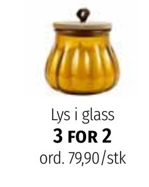 Nille Lys i glass tilbud