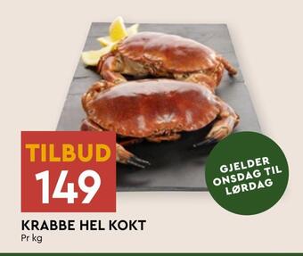 Coop Mega Krabbe hel kokt tilbud