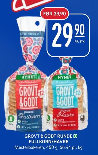 Rema 1000 Grovt & godt runde fullkorn/havre tilbud