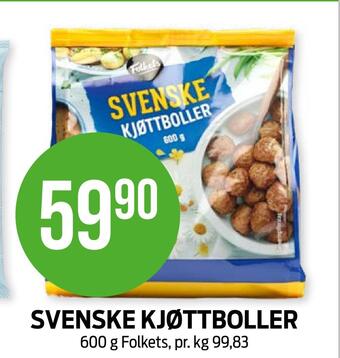 Kiwi Svenske kjøttboller tilbud