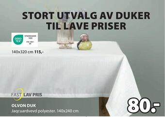 JYSK Olvon duk tilbud